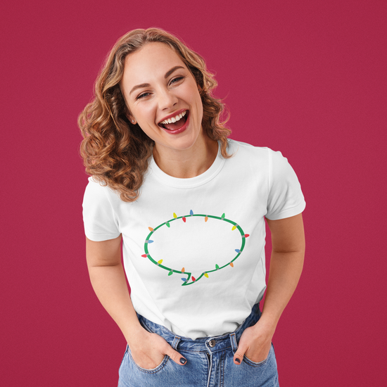 Christmas Lights Speech Bubble Tee