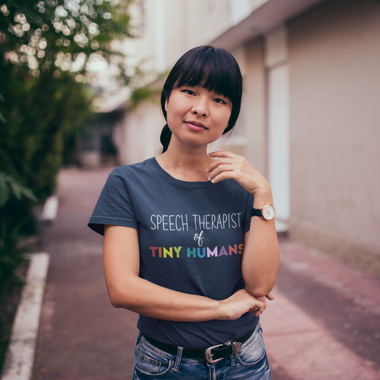 Load image into Gallery viewer, Speech Therapist of Tiny Humans Tee
